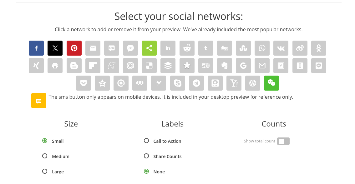 Inline Sharethis button sample